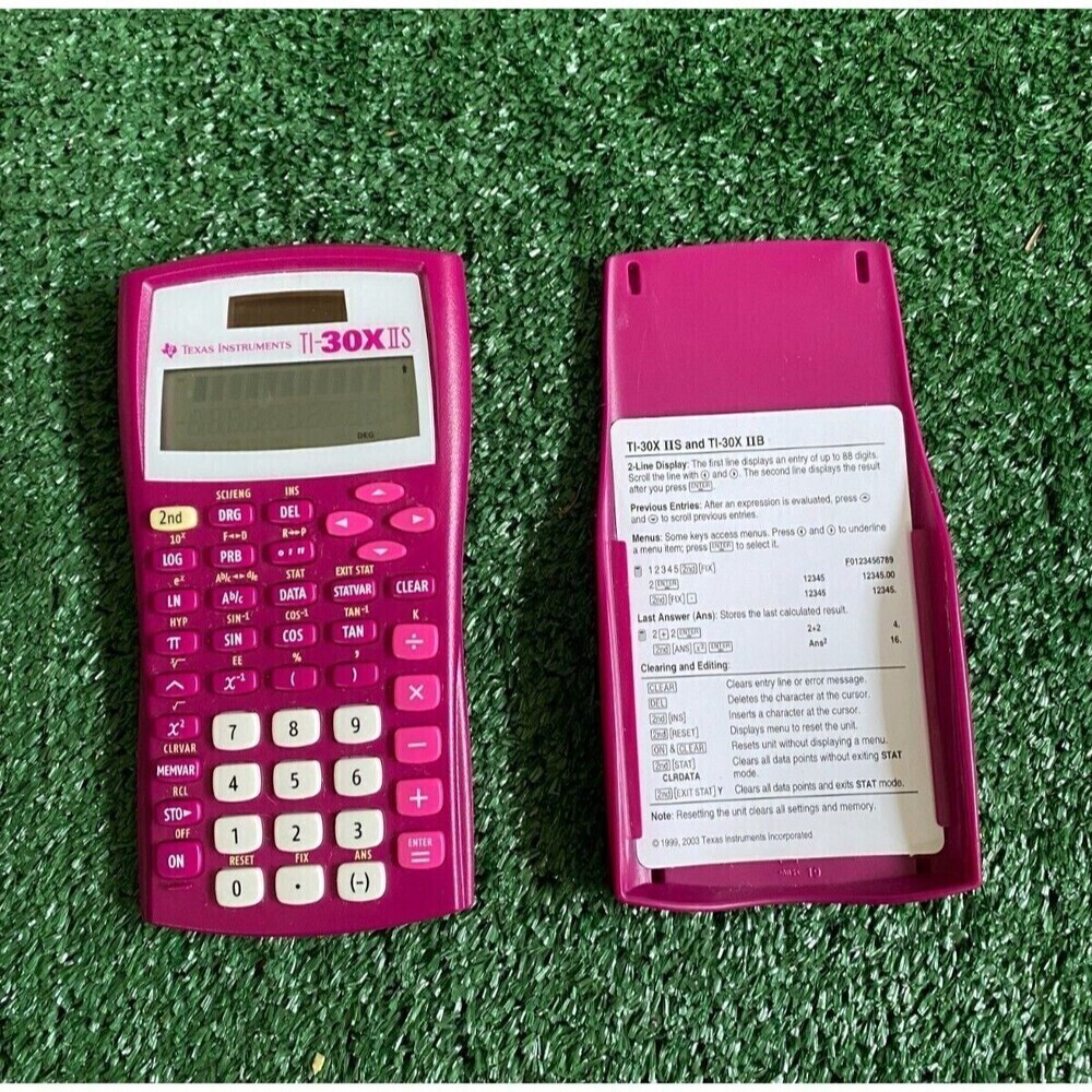Texas Instruments TI-30X IIS Scientific Calculator with Cover Pink Tested